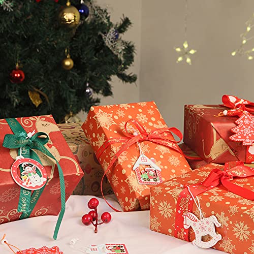 Mreechan 24 Pezzi Ornamenti Natalizi in Legno da