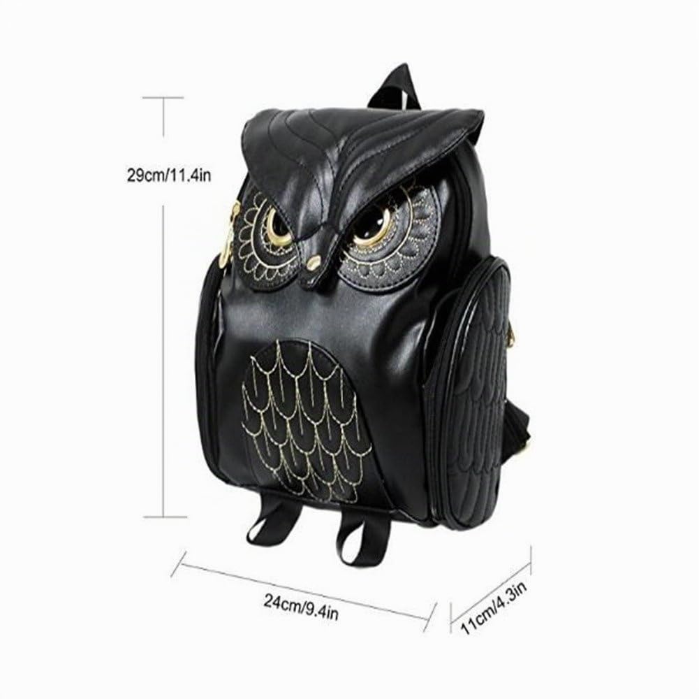 Bolso De Cuero De La PU De La Muchacha De La Mochila De La Forma del Búho De La Historieta De La Manera Mini