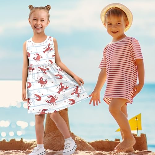 Girls Dress Kids Summer Sleeveless Dresses Beach Casual Sundress Swing Outfit for 2-8 Years4