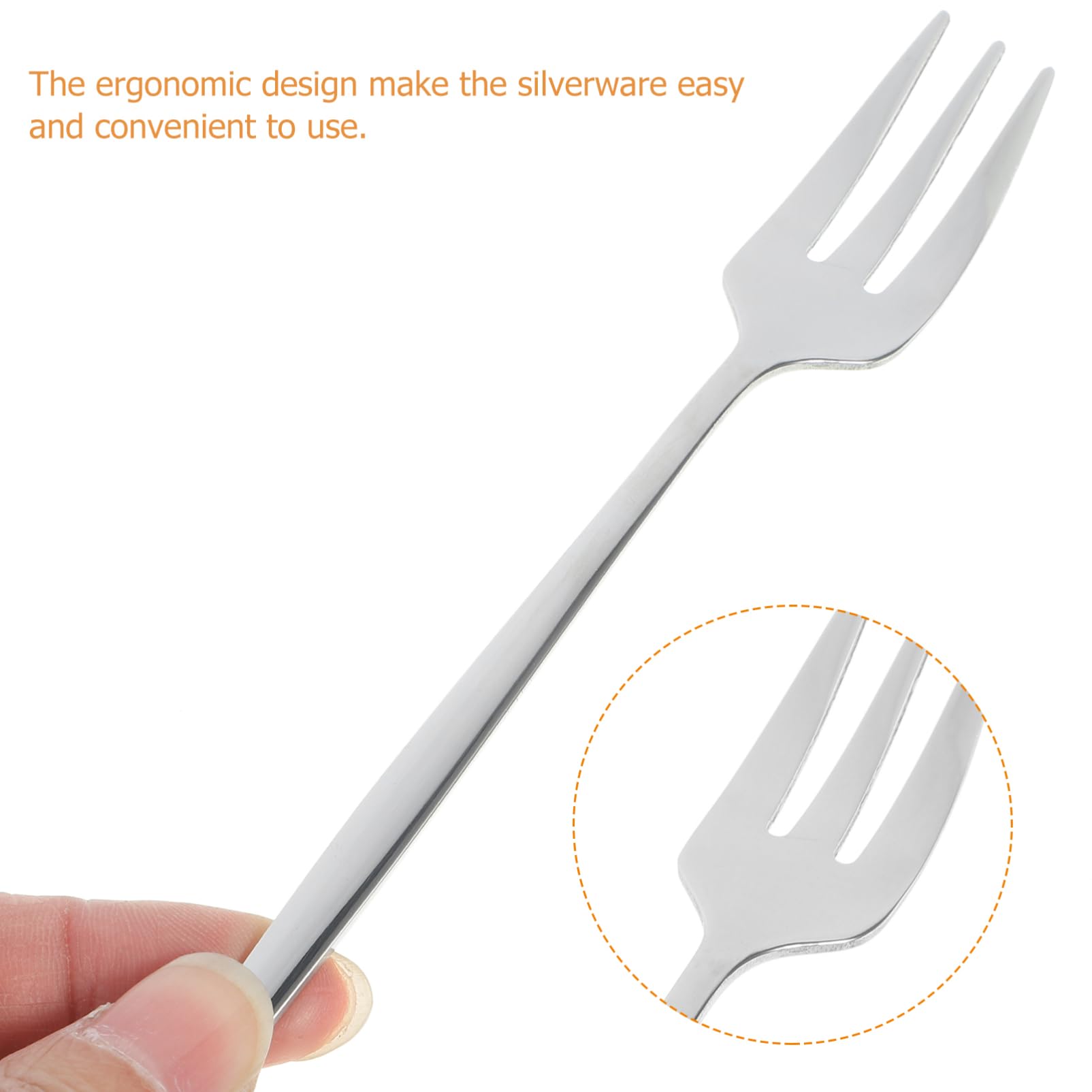 Amosfun Set Posate da Bistecca 30 Pezzi in Acciaio Inox per Cena | Colore Bianco, Forchetta e Cucchiaio da Dessert Inclusi, Costruzione Solida e Stabile