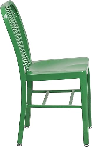 Miniatura 52 de Flash Furniture Gael - Juego de 2 sillas de metal naranja para interiores y exteriores de grado comercial Naranja,Oro negro