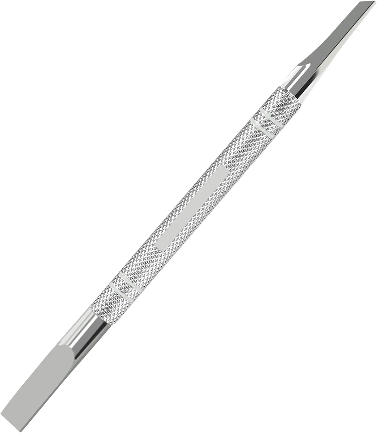 Haryali London Nagelhautschieber – Doppelseitiger Nagelhautentferner Aus Edelstahl, 15,2 Cm, Mit Rutschfestem Griff