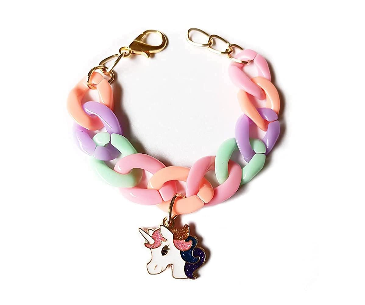 Generic Kida Colourful Unicorn Adjustable Bracelet For Girls, Pink (B09DYPNBBN) Amazon Price History, Amazon Price Tracker