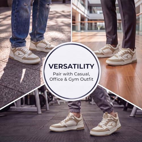 Image of YOHO Men's Sneakers Flo Mid Top | Stylish & Comfortable | Lace Up Casual Shoes for Man /Gents