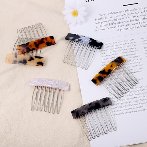 Peines franceses para cabello, 6 piezas, pequeños y decorativos miniatura 4