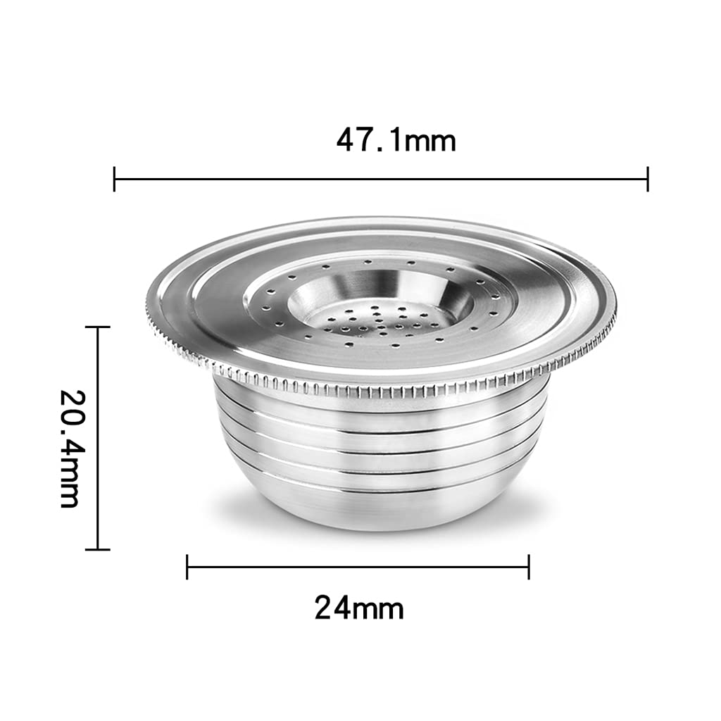 Convertidor de Filtro de Cápsula de Café Recargable de Acero Inoxidable para