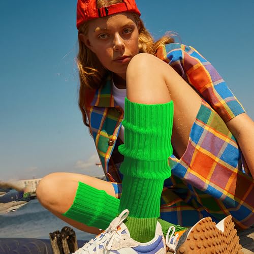 Image of Neon 80s Costumes - Pink Leg Warmers for Winter