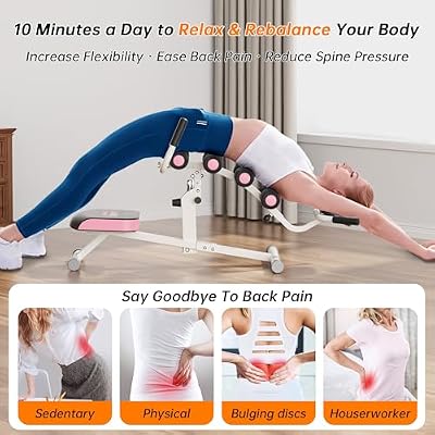seanleecore عكس الجدول لتخفيف آلام الظهر - 350 lbs القدرات، وتحسين الموقف وصحة العمود الفقري - مثالية للاستخدام المنزلي والصالة الرياضية