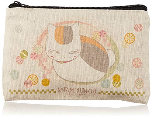 夏目友人帳 フラットポーチ デザイン01(ニャンコ先生/A)