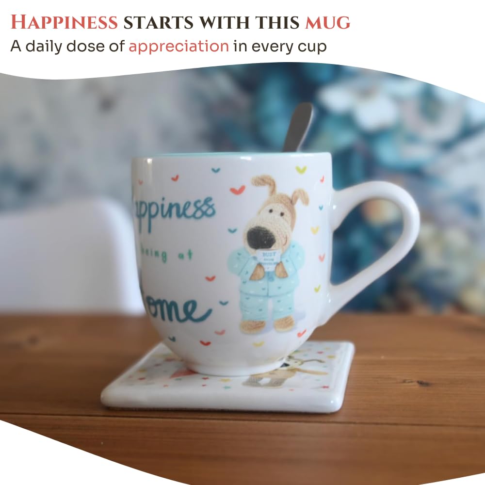 Boofle Mug - Happiness is Home, Multicolour, 11 cm (W) x 11 cm (H) - Image 2