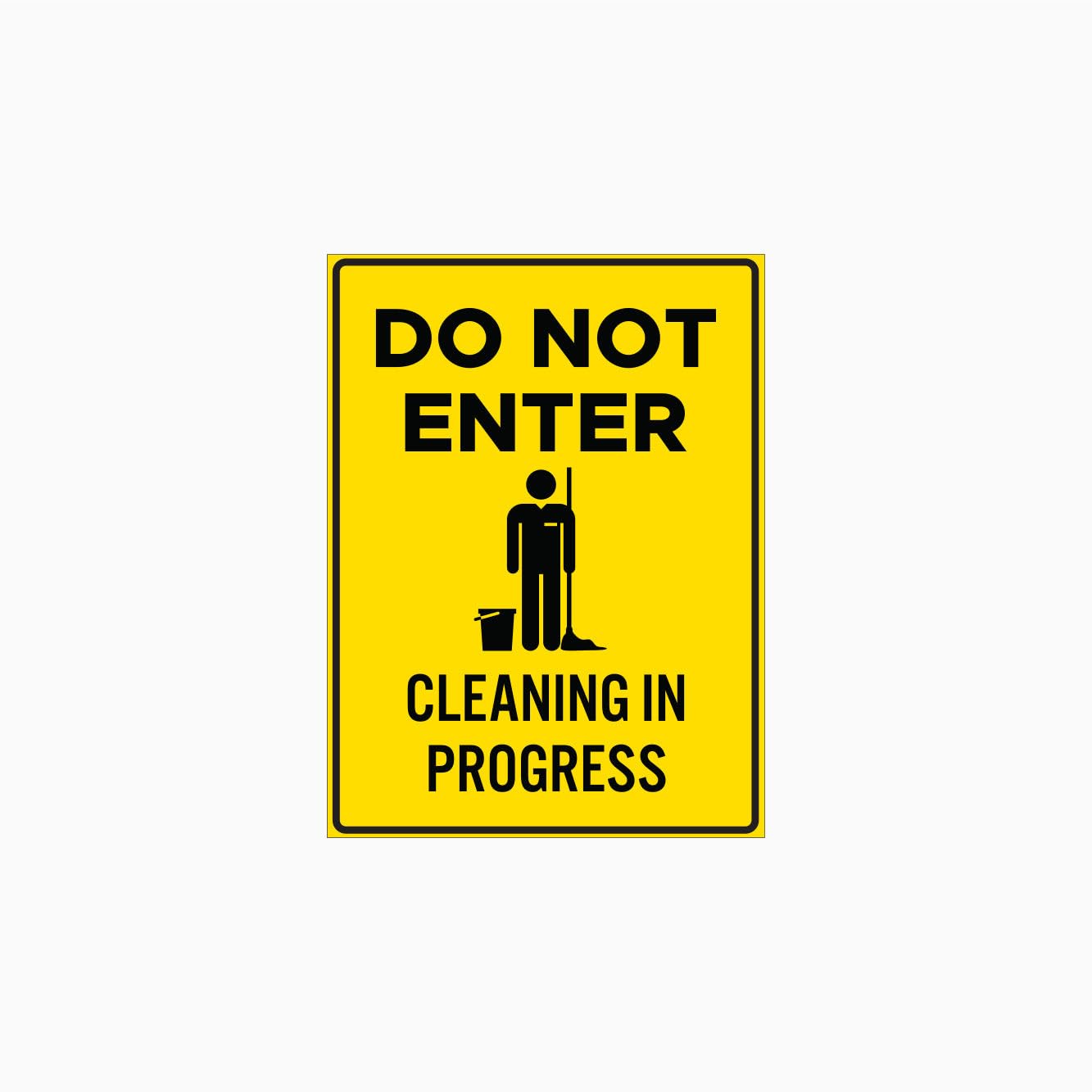 DO NOT ENTER - CLEANING IN PROGRESS Sign, 12x8 Metal Tin Sign, entry ban during ongoing cleaning operations.