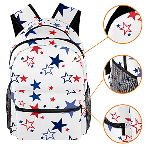 Sac à dos de voyage étoiles blanches avec porte-bouteille pour enfants