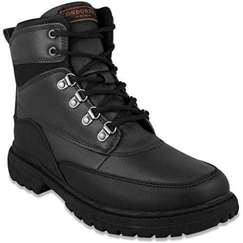 LONDON FOG Mens Camden Waterproof Cold Weather Snow Boot Black 10 M US