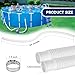 Pool Hoses for Above Ground Pools, 2 Pack 1.25 x 59 Inch Pool Filter Pump Hoses, Compatible with Intex Pool Filter Pump 607, 637 With 4 Metal Clamps(2)
