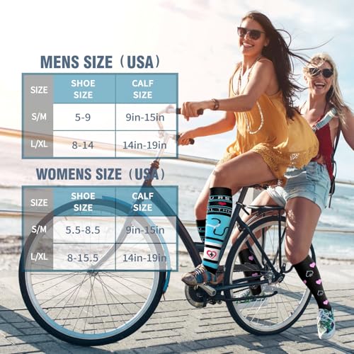 Image of Bluemaple 6 Pack Copper Compression Socks for Women and Men Circulation-Best Support for Medical, Running,Nursing,Athletic