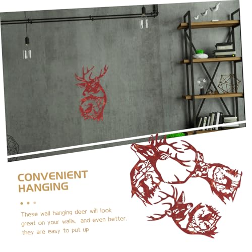 Cerf en fer art mural délicat design chic UKCOCO x3 - 3