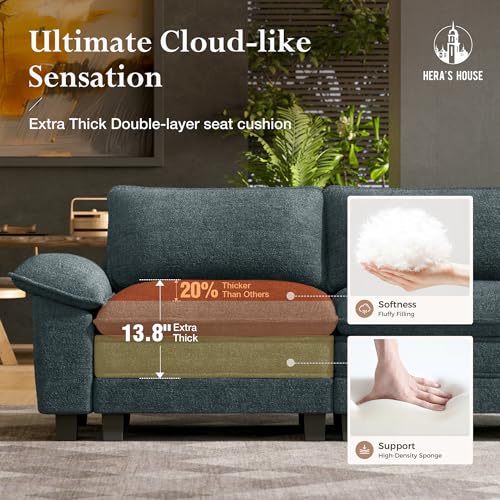Image of HERA'S HOUSE 53 inch Modular Chaise Lounge Chair 1-Seat Couch with Ottoman
