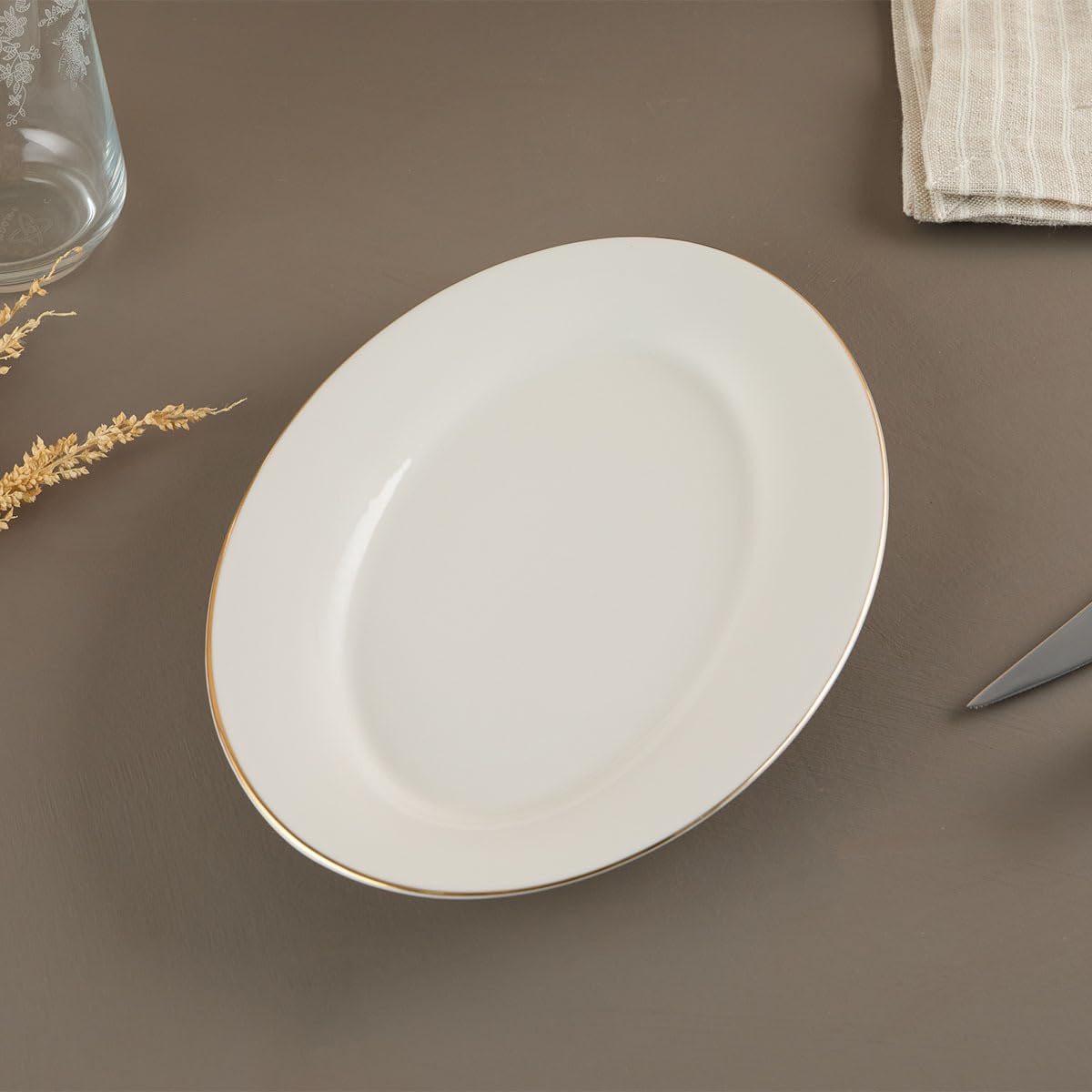 Aryıldız Alisa Gold Kayık Tabak 25 cm