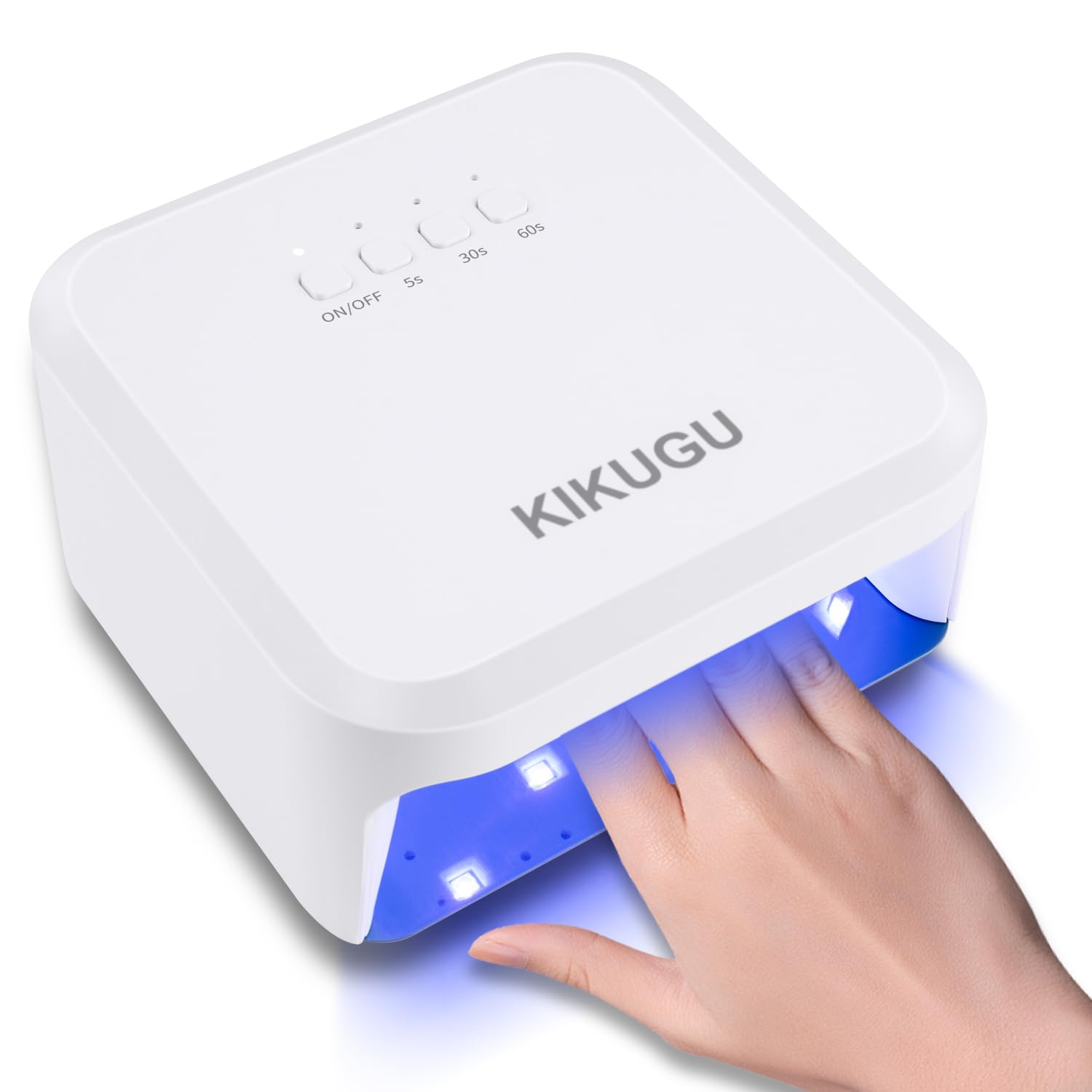 Kikugu UV LED Nail Lamp,UV Light for Gel Nails with 18pcs Lamp Beads，Professional Quick Dry Curing Lamp with Auto Sensor for Salon & Home(White)
