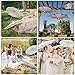 SAYAYA 6 Pieces 33 Inches Large White Paper Umbrellas Parasol Decorative Chinese Japanese Parasol Rainproof Oiled Paper DIY Painting Umbrellas for Wedding Bridal Showers Party Decor (6 PCS)