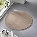 Taracarpet Teppich Kurzflor weicher Designer Uni Bodenbelag Madrid fürs Wohnzimmer, Kinderzimmer, Schlafzimmer und die Küche geeignet Taupe 120 cm rund