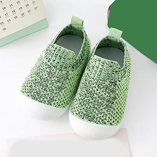 Kids Shoes Boys Infant Toddler Shoes Breathable Slip On Socks Shoes Soft Sole Non Slip Wear Out Toddler Floor Shoes (Green, 15)2