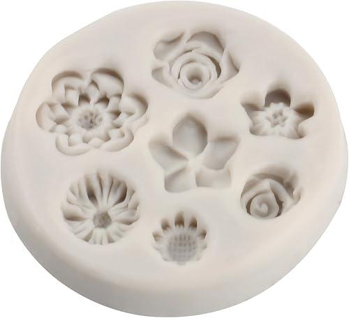 Miniatura 4 de MINFEIDMS Moldes de silicona con diseño de margaritas para decoración de tartas, decoración de cupcakes, pasta de goma de chocolate, arcilla