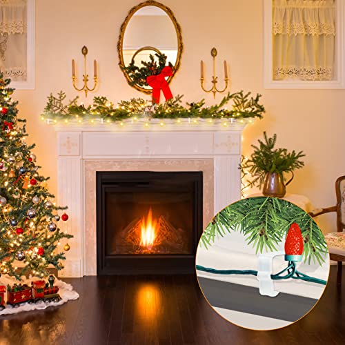 Jixsloft Plastic Christmas Light Hanger Clips, Fascia Board Clips, Deck Banister Light Clips, Holiday Light Clips Hangers Outside Indoor For Fascia Board In Thickness From 1''-1 5/8" (50Pcs) #TOP5