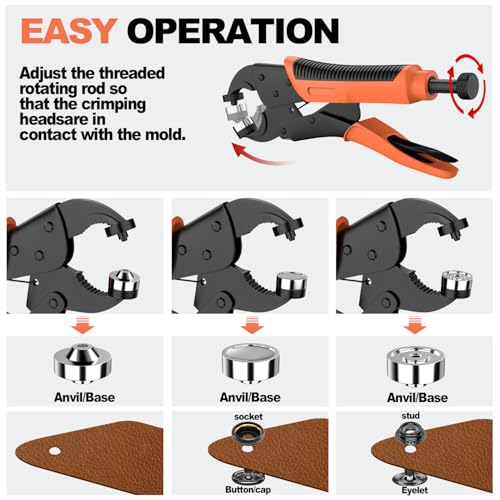 Heavy Duty Snap Fastener Tool Kit for RV, Boat & Canvas Repair - Image 4
