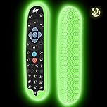 Case for SKY Q Bluetooth Remote Control EC201 EC202 2020, Protective Silicone Cover SKY Q New Remote Controller Sleeve Skin Holder Battery Back Protector Universal Replacement-Glow Green