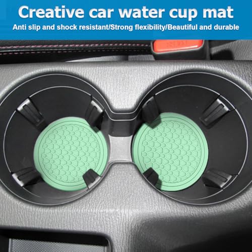 Portavasos para coche antideslizante color verde claro miniatura 4