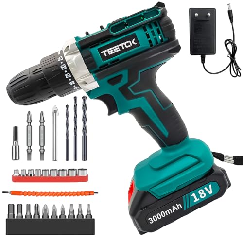 Akkuschrauber, Akku Bohrschrauber Ersatz Für Makita 18V, Schlagbohrmaschinen Das Maximale Drehmoment Beträgt 100NM, Akku Bohrmaschine Zwei Geschwindigkeitsbereiche, 25+1 Treibereinstellungen, Batterie