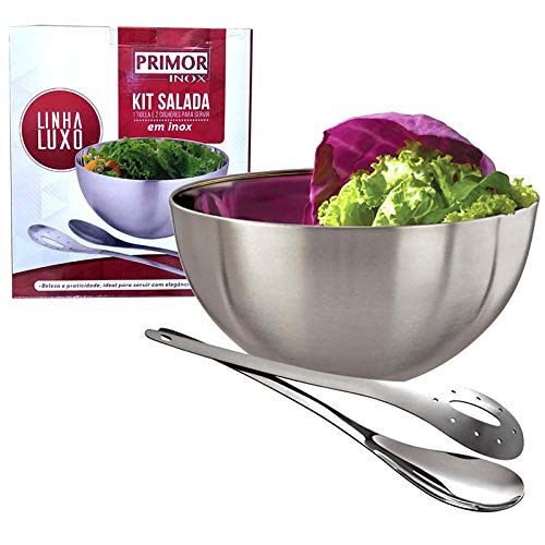 Kit Salada Inox Com 2 Colheres