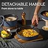 CAROTE 30-Piece Titanium Cookware Set, Nonstick Pots and Pans Set with Detachable Handle, RV Kitchen Cooking Set, Camping Use, Induction Compatible, Dishwasher & Oven Safe #5