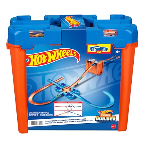Hot Wheels Track Buider Caja de Acrobacias Deluxe, Accesorios