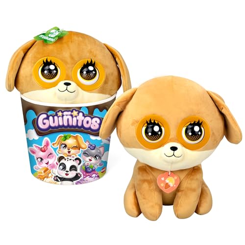 Bizak Guiñitos, Peluche Gigante Interactivo con más de 10 Sonidos, reacciones y música. Deliciosos y Ricos Helados de 30cm, 4 Diferentes Modelo Perro, (62009025-3)