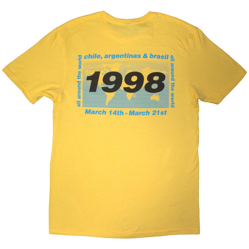 Rock Off officially licensed products Oasis World Tour South America 1998 T Shirt L Yellow