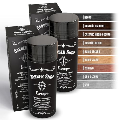 Fibras Capilares - Fibra Capilar Hombre y Mujer - Hair Fibers - Microfibras capilares - Relleno Capilar Instantaneo para Disimular Calvicie - Voluminizador Cabello (Gris Oscuro, Fibras Capilares X2)