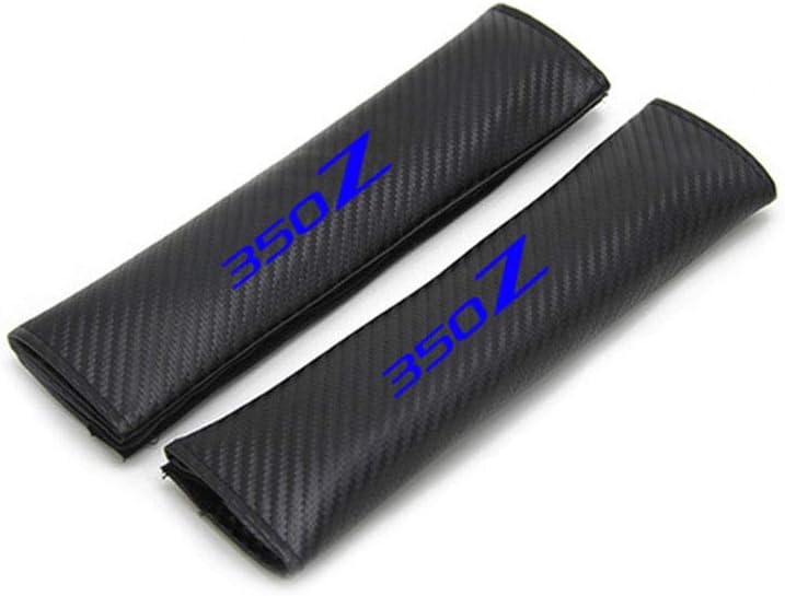ZPYZA For Nissan 350Z Nissan 350Z Seat Belt Covers Shoulder Pads,Carbon Fiber Leather Belt Pads,Car Seat Belt Covers,2/4pcs