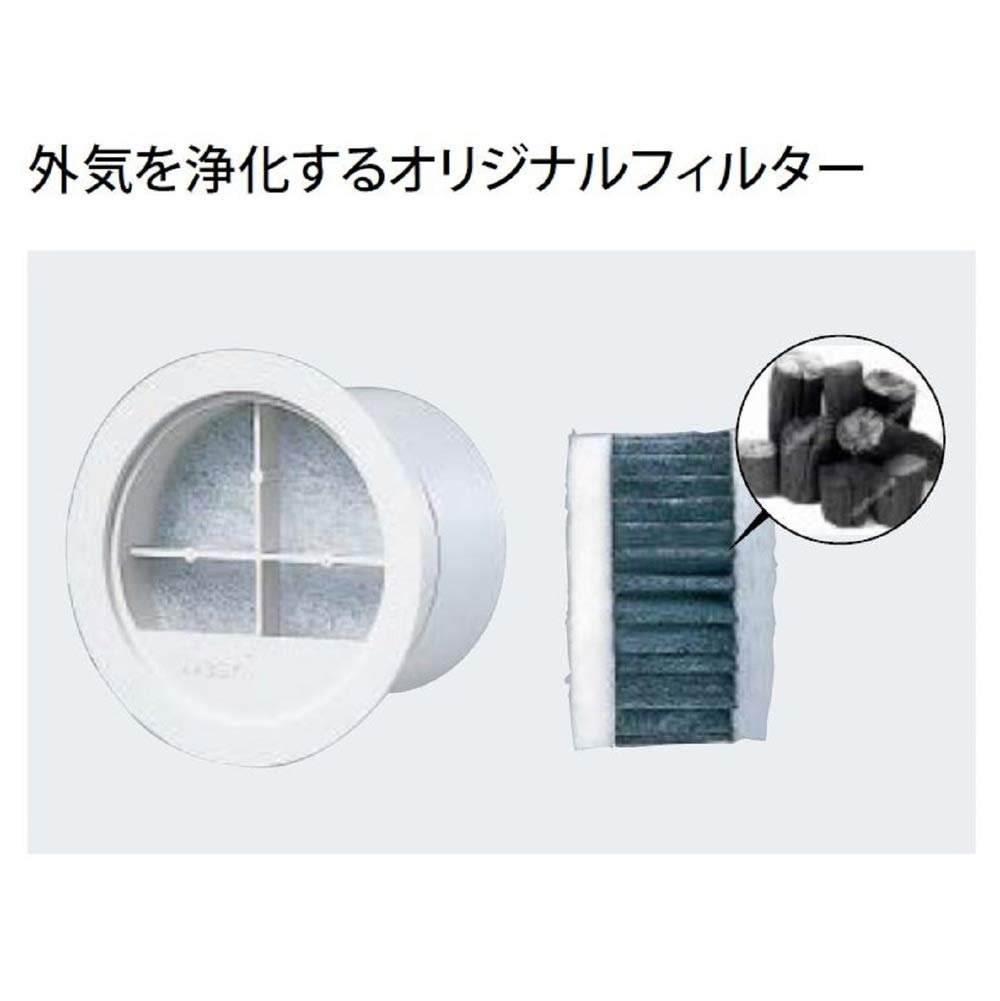 NASTA ナスタ 屋内換気口 コールドドラフト軽減タイプ 防虫網付 キョーワ150 シリーズ シルバーグレー 適用パイプ キョーワ150 内径直径152 KS-V20R150S-# | ナスタ(NASTA) 屋内換気口 KS-V20RS-# コールドドラフト軽減タイプ