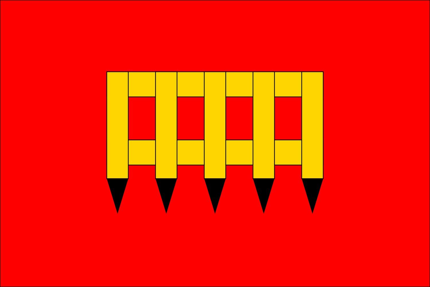 Drapeau Brumov-Bylnice CZ taille XL officiel pour mât et pavillon extérieur