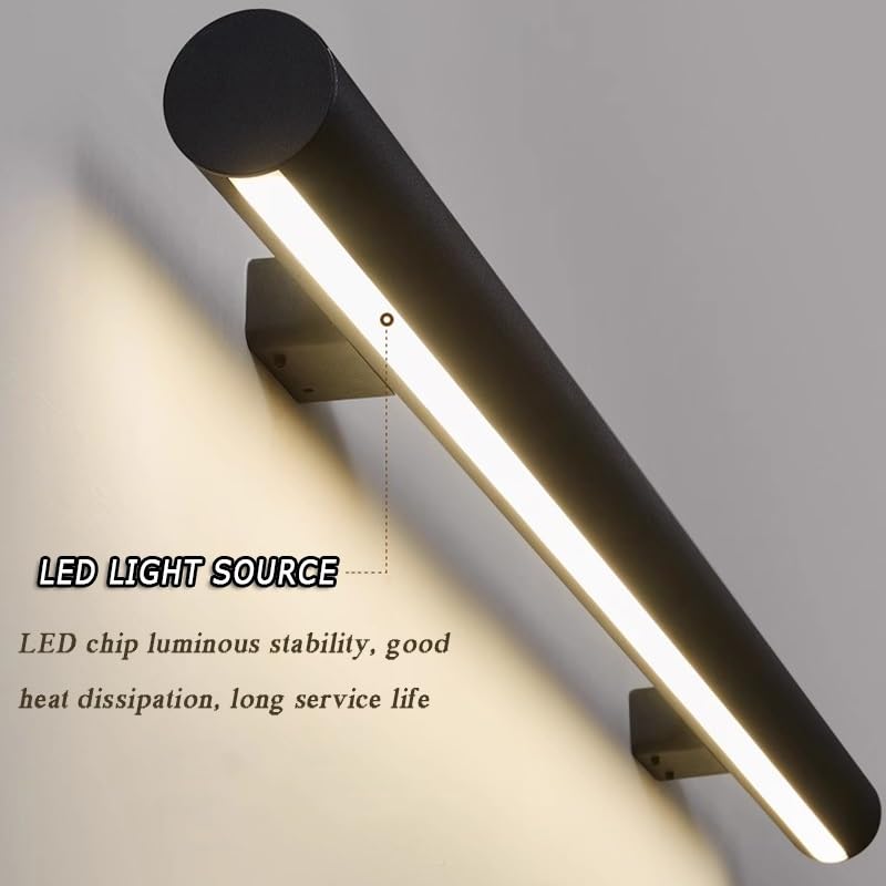 Lampada da parete a LED per scale, lunga in lega di alluminio, con sensore di movimento, illuminata, per scale interne e terrazze esterne (1 m)