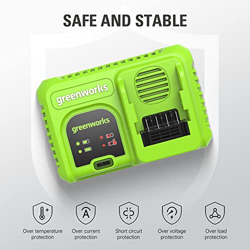 Image of Greenworks 40V 5A Rapid Charger,for All Greenworks 40V Battery