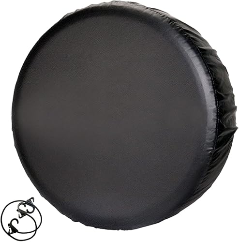 CISAY Funda para neumáticos de repuesto, ajuste universal para Jeep, remolque, RV, SUV, camión, cubiertas negras impermeables de PVC suave con