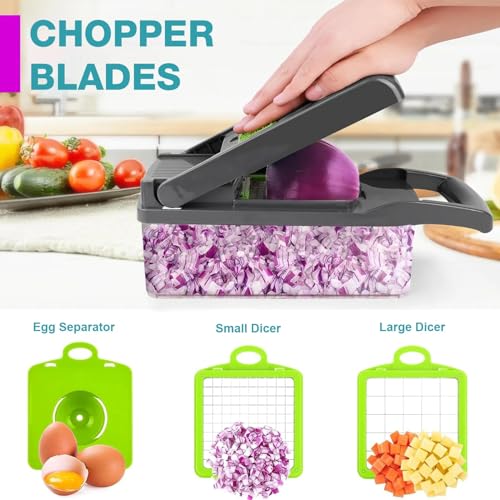 Cortadora y Picadora Manual 14 en 1 para Frutas y Verduras miniatura 5