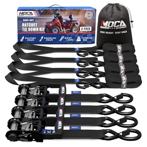 MOCA Black Heavy Duty Ratchet Tie Down Straps - 5200