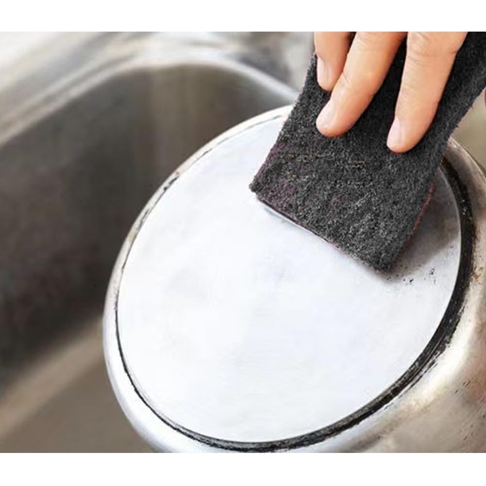 Schmirgel-Scheuerschwamm-Rolle, robuster Nylon-Schrubber für Küchenspülen, Herde und Fliesenböden, hochtemperaturbeständiger Reinigungsstreifen, 6 m, Grau