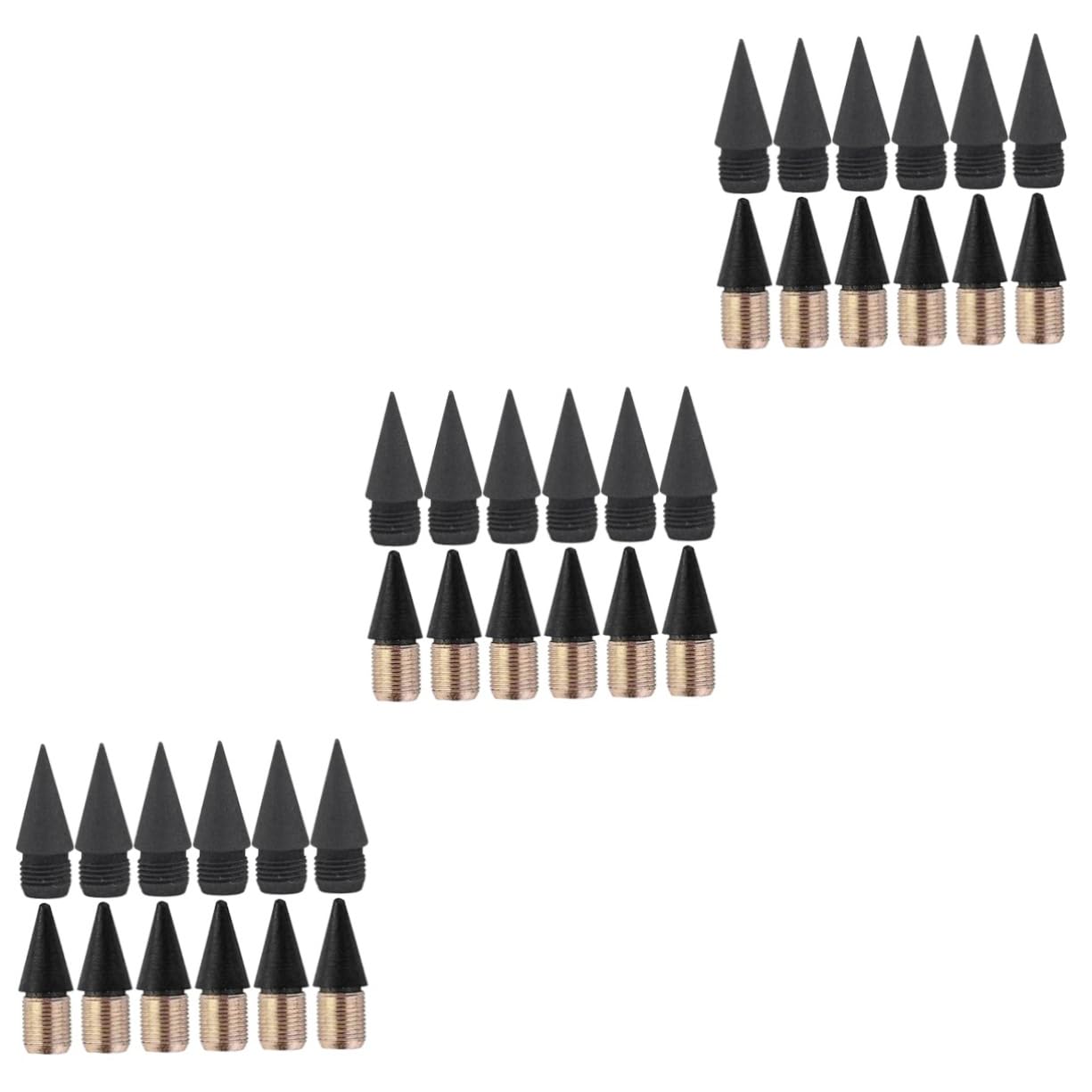Angoily 3sets Everlasting Graphite Nibs for Pencils Reusable Writing Pencil Tips Infinite Replaceable Refills Lasting Nibs 40pcs*3