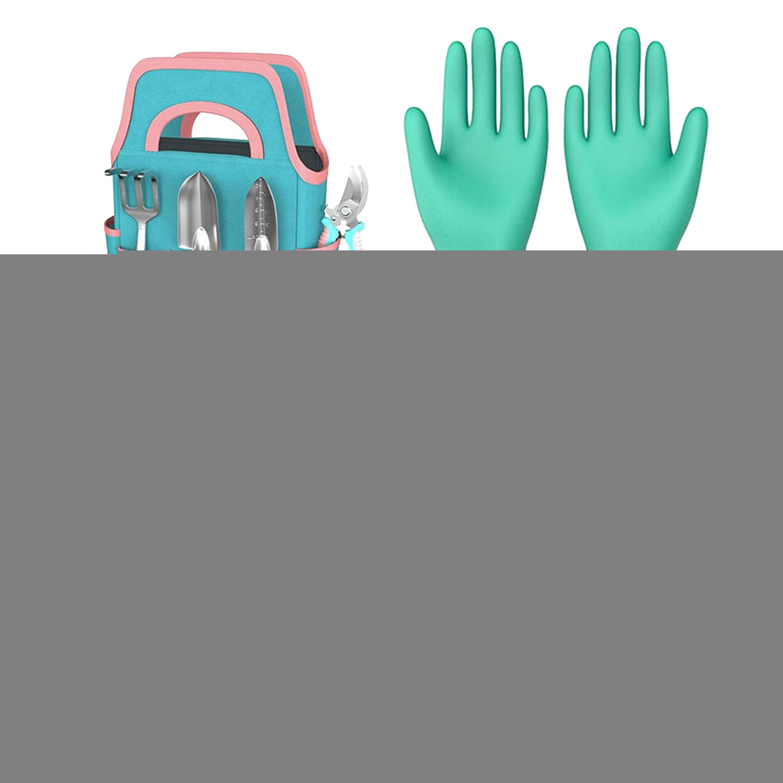 Kit D'Outils De Jardinage Transplantoir Grattoir Sécateur avec Gants