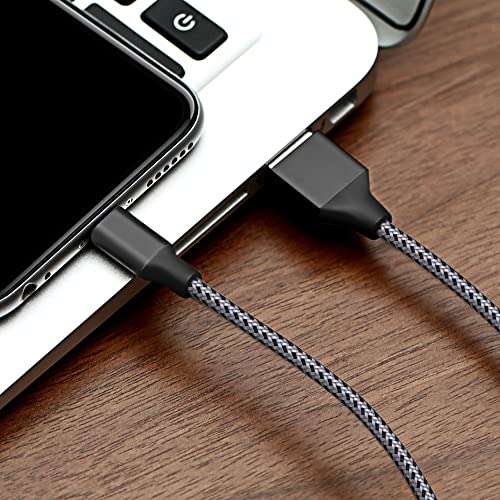 3 Pack 6 Ft Iphone Charger Cable [Apple Mfi-Certified] Lightning Cable Nylon Braided High Speed Usb Fast Charging Cord Compatible With Iphone 14/13 Pro Max/12/11/Xs/Xr/X/8 Plus/7/6/5/Ipad（Gray Black） #TOP6